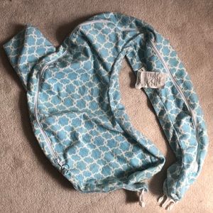 My Brest friend cover-blue geometric print